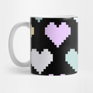 Pixel Pastel Hearts Mug